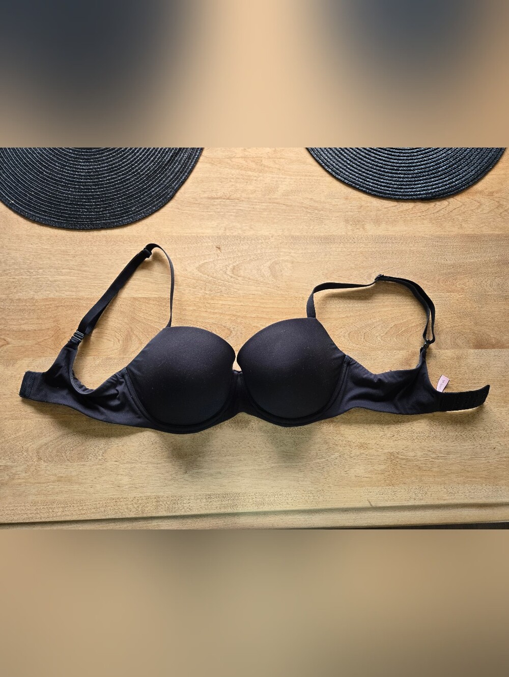 Dobreva Everyday Black T-Shirt Bra - Women's Supportive Underwire